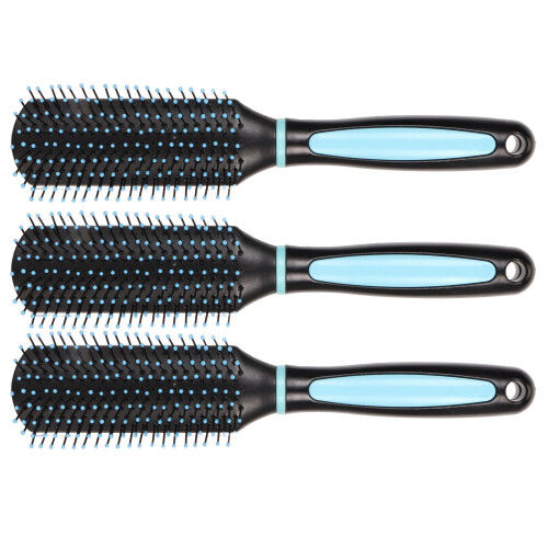 3pcs 9-Row Hair Brush Detangling ABS Styler Wavy