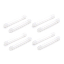 4 Pairs Anti Slip Silicone Eyeglass Ear Hooks and Retainer Sleeves for Glasses Sunglasses Transparent White Comfortable Fit