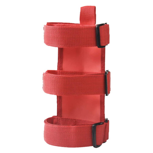 Fire Extinguisher Mount with Secure Adjustable Strap for Car Trunk, Durable Tool Holder