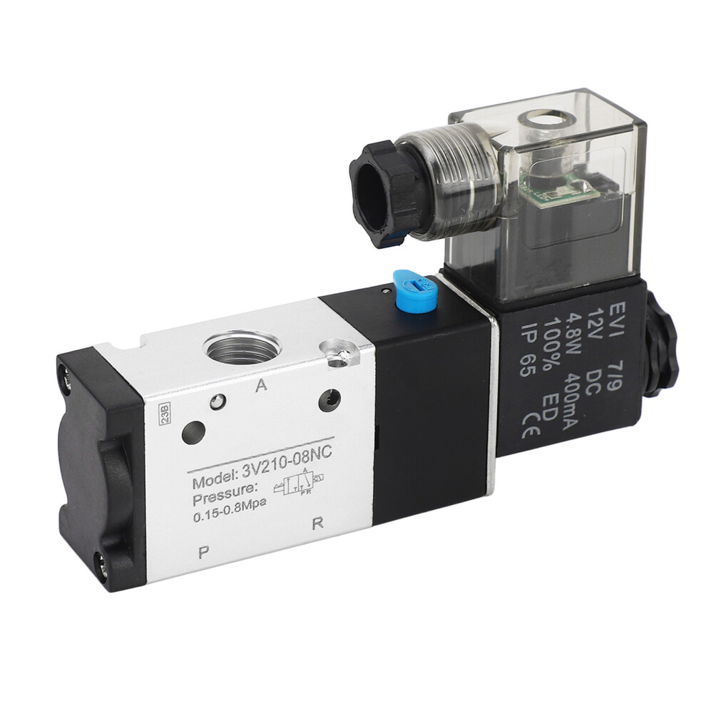 1/4In Npt Solenoid Valve 2-Position 3-Way Dc12v 6951393659327