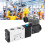 4V210-08 Solenoid Valve 2P5W 110V Aluminum Silver 2