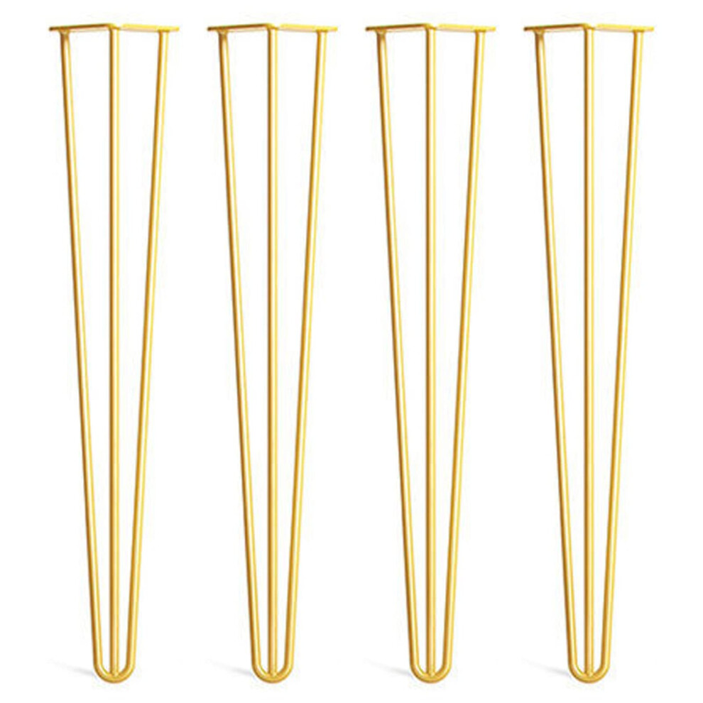Hairpin Furniture Legs 25Cm Yellow Set, Modern Table Legs With Screws, Easy Installation Design 9045646573120