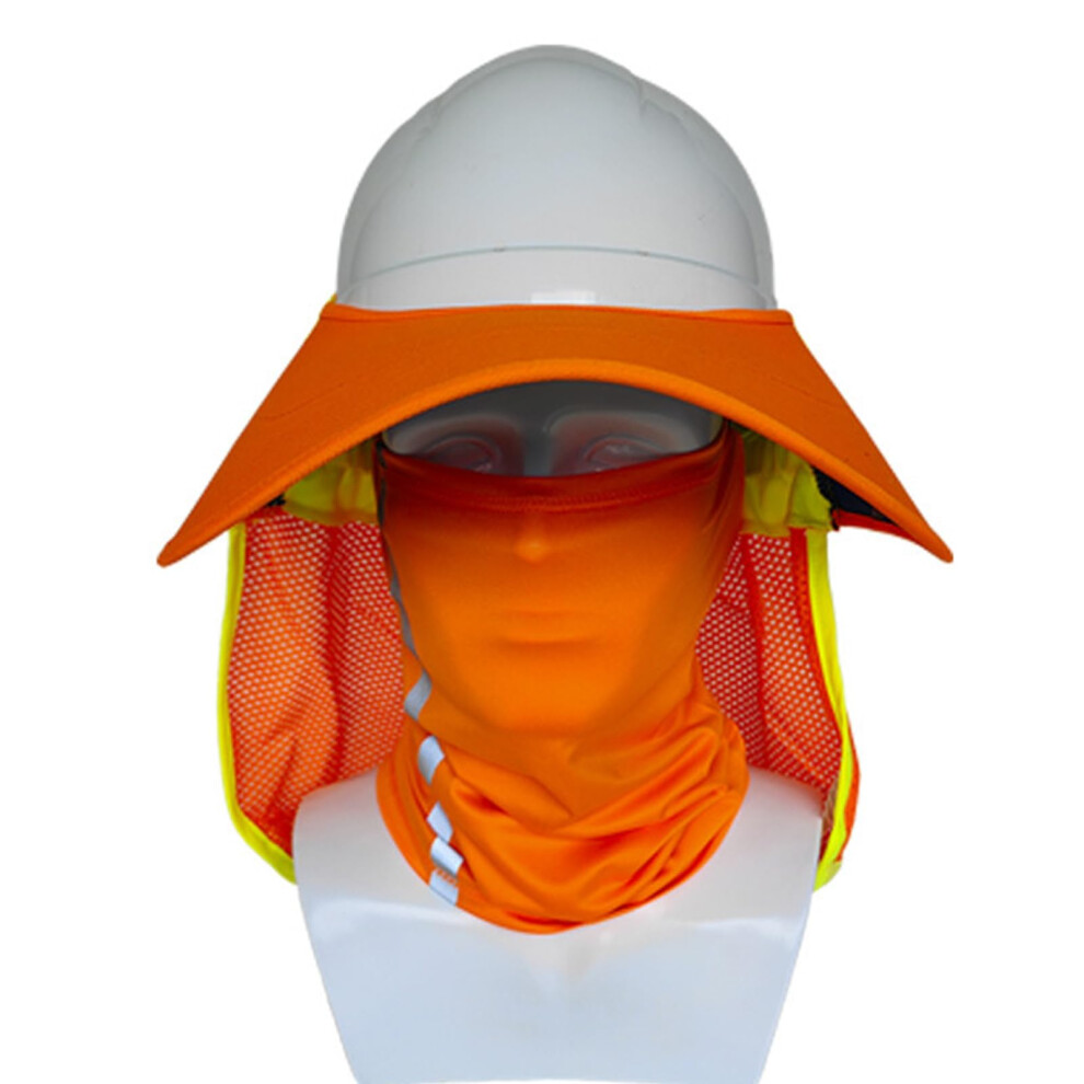 Hard Hat Sun Shade With Neck Protection, Reflective Wide Brim Mesh Cooling Shield For Construction 9073542016182