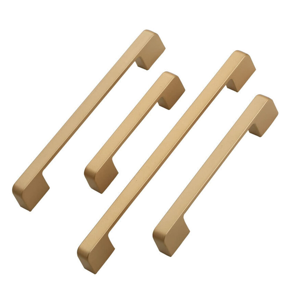 Gold Zinc Alloy Cabinet Handles 128Mm Â Modern Kitchen Drawer Pulls With Sg Finish And Mounting Screws 9771547872085