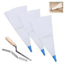 3 Pack Heavy Duty Masonry Grout Bags for Tile and Brick, Tearproof Reusable PVC Design, Precise Filling