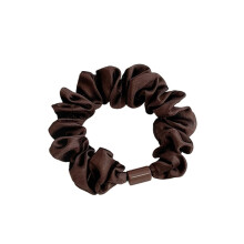 Dark Coffee Hair Ties 5pcs Gentle Hold No Damage Seamless Elastic Hair Bands for Daily Use