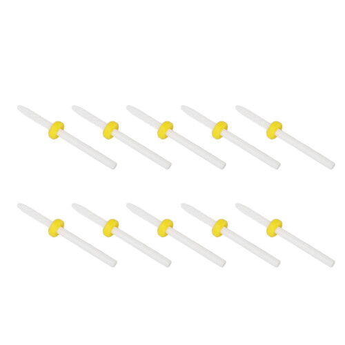 10pcs Ceramic Cuticle Remover Bits - Nail Drill 1