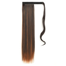 22 Inch Straight Wrap Around Clip in Ponytail Hair Extension for Women, Natural Texture and Instant Volume Boost