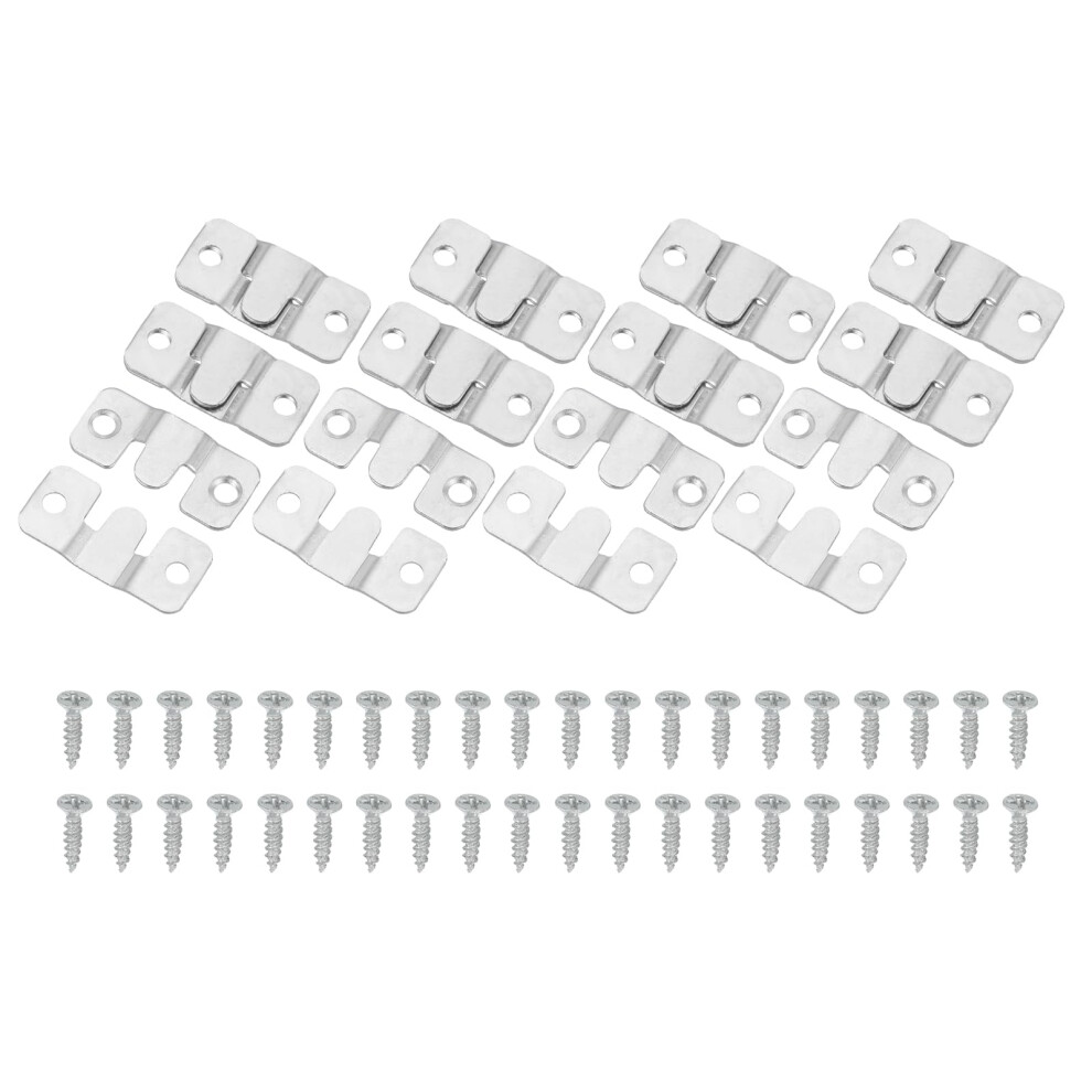 Flush Mount Bracket 20 Pcs Heavy Duty Interlocking Picture Hanger Iron LowâProfile Wall Mount Kit 9073542016427