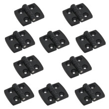 10Pcs Black Plastic Butt Cabinet Hinges with Smooth Bearing for Drawer Jewellery Box Doors