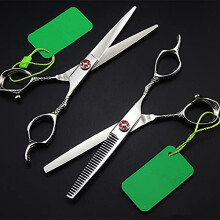 Professional Hair Cutting Scissors Set, Japanese 440C Stainless Steel 6 Inch Barber Thinning Shears for Salon Stylists