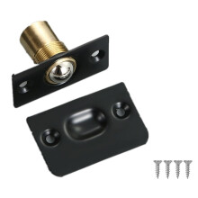 Adjustable Magnetic Door Catch for Closet, Concealed Cabinet Latch with Precision Lock, Black