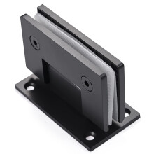 Frameless Shower Glass Door Hinge 90 Degree Wall to Glass, Soft Close Heavy Duty 304 Stainless Steel Polished Silver