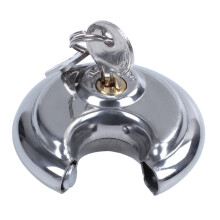 70mm Round Disc Padlock Heavy Duty Stainless Steel AntiTamper Security Lock with Key for Gate