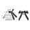 Elegant Black And White Piano Key Pattern Bowknot Keychain-B 2