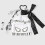 Elegant Black And White Piano Key Pattern Bowknot Keychain-B 3