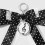 Elegant Black And White Piano Key Pattern Bowknot Keychain-B 5