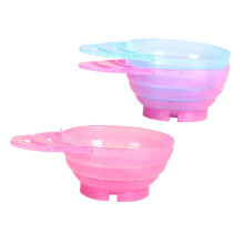 3pcs Hair Dye Bowl Set with Handle, Durable Plastic Mixing Tinting Bowls for Salon and Home Use