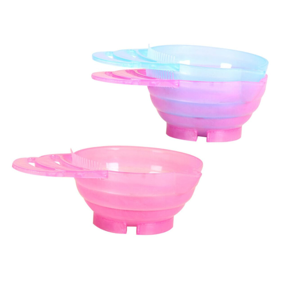3pcs Hair Dye Bowl Set with Handle, Durable Plastic Mixing Tinting Bowls for Salon and Home Use