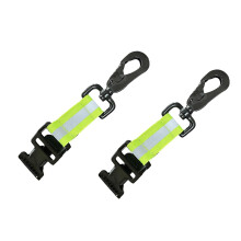 Metal Glove Clip for Belt Loop, Reflective Nylon Work Glove Holder with Secure Grip, 2 Pcs