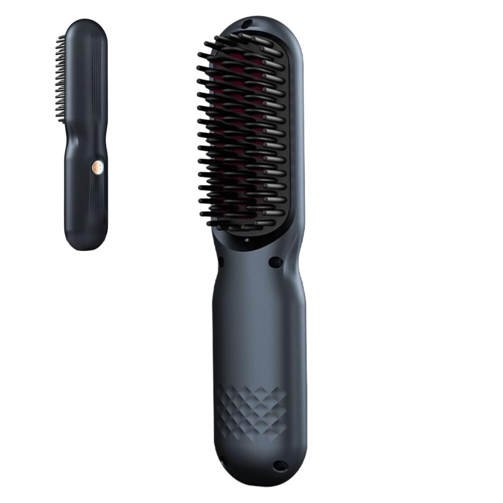 Cordless Hair Straightener Brush with Fast Heating and Ionic Technology for Smooth Frizz Styling