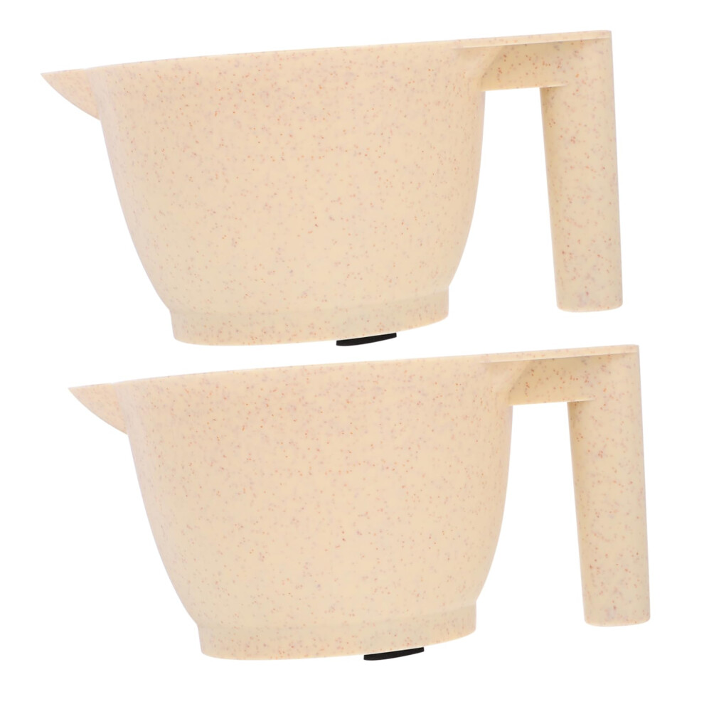 2pcs Hair Dye Mixing Bowl Set with Ergonomic Handle Grip for Salon and Home Use