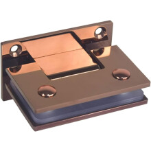 304 Stainless Steel Shower Door Hinge 90 Rose Gold Glass Hinge for 8‑12mm Bathroom Door, Corrosion‑Resistant