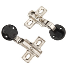 2PCS Soft Close Cabinet Hinges 26mm Hydraulic Glass Door Hinges for Display and Bookcase Cabinets