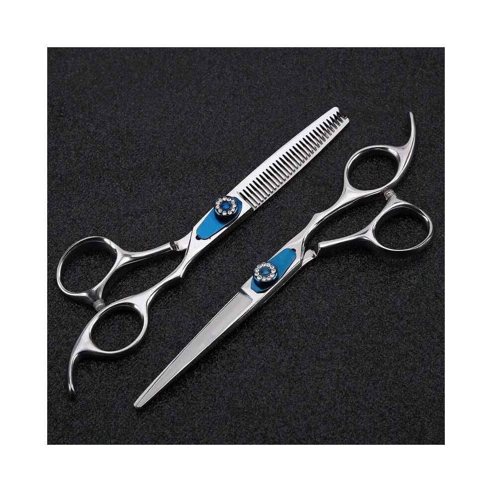 Professional Hair Cutting Scissors Set 6 Inch 440C Stainless Steel Barber Shears Ergonomic NonSlip Handle