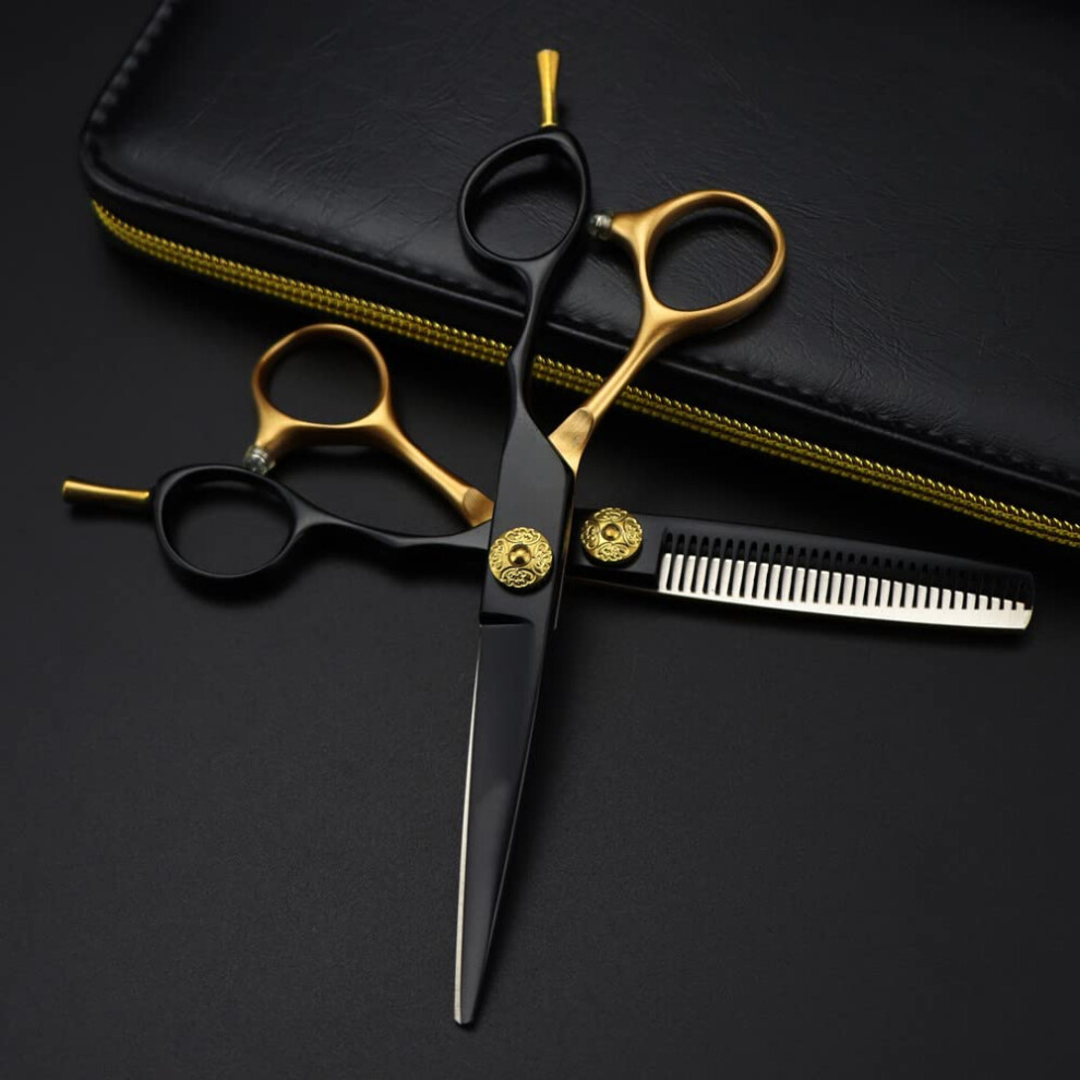 6 Inch JP 440C Professional Hair Cutting Scissors with Precision Sharp Blades and Ergonomic Handle
