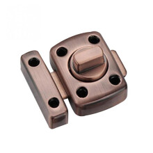 Zinc Alloy Door Latch Sliding Door Bolt Lock with Secure Latching Mechanism for Bathroom Cabinet Red