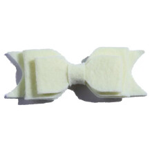 10Pcs Ivory Felt Hair Bows 9.2 cm for Headbands, Durable Nonwoven Felt Design, Versatile Styling Set