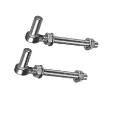 Pair Heavy Duty Stainless Steel J Bolt Gate Hinges, Adjustable 304 CorrosionResistant for Metal Farm Gates