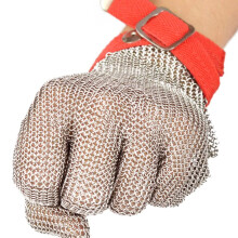 Cut Resistant Stainless Steel Mesh Glove for Meat Cutting, Food Grade Safety Glove with Adjustable Wrist Strap