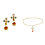 Boucles d'oreilles/collier en cuivre à la mode,-collier 2