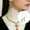 Boucles d'oreilles/collier en cuivre à la mode,-collier 3