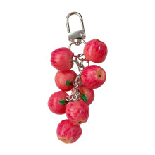 Porte-clés rétro unique en forme de pommes, fait à la-Rouge A