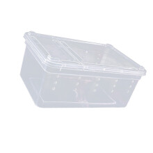 Clear Reptiles Enclosure Feeding Basins and Hideouts for Home-3