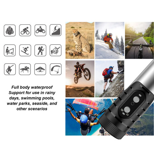 H68A Silver Helmet Cam 1080P 120 256GB Micro SD 2