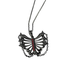 Legierungs-Gothic-Skelett-Halskette, perfekt für Layer-Styling