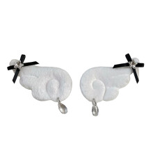 Broche en tissu d'inspiration millénaire, accessoire de-Noir
