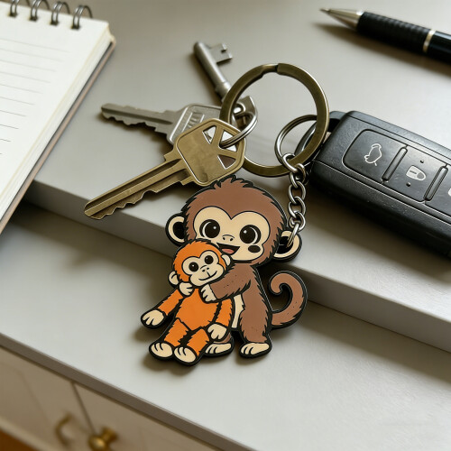 Organisateur de clés en forme de singe, nouveauté,-2 1