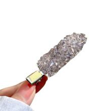 Purple Rhinestone Side Hair Clip for Women, Invisible Hold Design, Slim Seamless Sparkly Hairpin