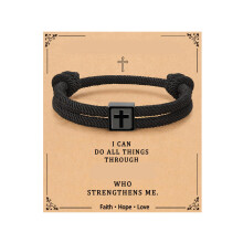 Modern Unisex Wristband With Intricate Crosses Detail On Soft-D