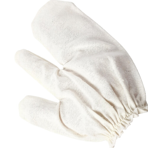 1PC Finger-Badehandschuh Badehandschuh aus Seide und-Weiß