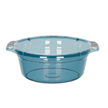 Plastic Wash Basin with Ergonomic Handles, Durable Portable Washing Tub for Kitchen Laundry Use (M)