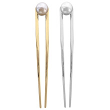 2pcs Vintage Pearl Hair Sticks and Large U Shaped Hair Forks for Women Secure Bun Hold Elegant Updo Accessories