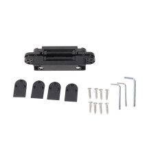 3D Adjustable Hidden Door Hinges Black, 180 Wide Opening Invisible Hinges for Wooden Doors, Durable Zinc Alloy
