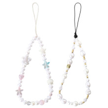 2PCS Beaded Phone Strap Set, Elegant Colorful Acrylic Beads, Cute Phone Charm Bracelet for Women