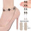 2 Pairs High Heel Ankle Straps Black 4Leaf Clover 3